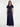 Ava Marie Flutter Sleeve Satin Maxi Dress Navy
