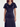 Ava Marie Flutter Sleeve Satin Maxi Dress Navy