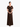 Ava Marie Flutter Sleeve Satin Maxi Dress Chocolate